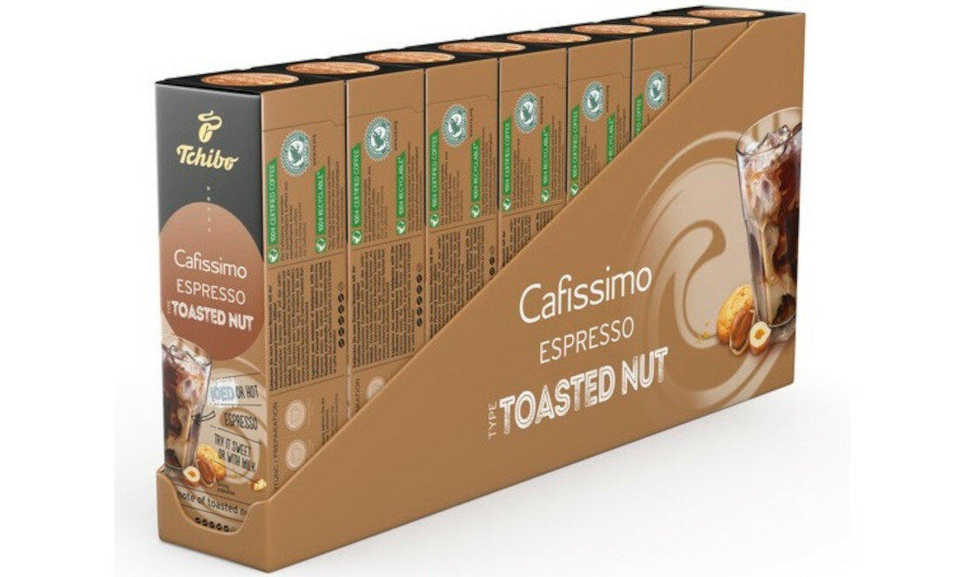 Kapsulki TCHIBO Cafissimo Espresso Prazony Orzech proste przygotowywanie szybkie uzytkowanie