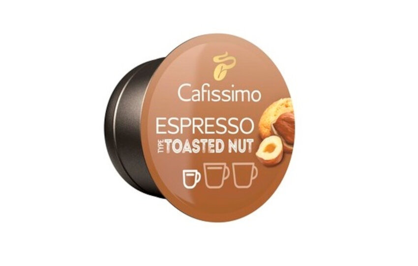 Kapsulki TCHIBO Cafissimo Espresso Prazony Orzech niepowtrzalany smak pobudzajace espresso nuta prazonych orzechow laskowych i slodkich chrupiacych hernatnikow efekt