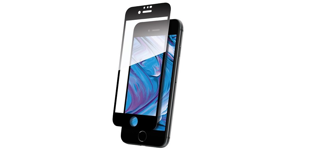 Szkło hartowane THOR Edge to Edge do Apple iPhone 6 6S 7 8 SE 2020 Czarny widok ogólny front