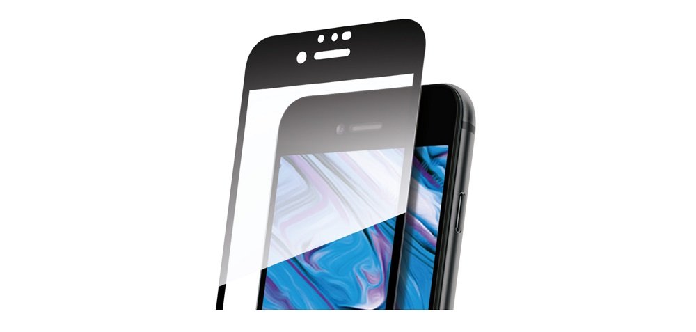 Szkło hartowane THOR Edge to Edge do Apple iPhone 6 6S 7 8 SE 2020 Czarny widok front zoom