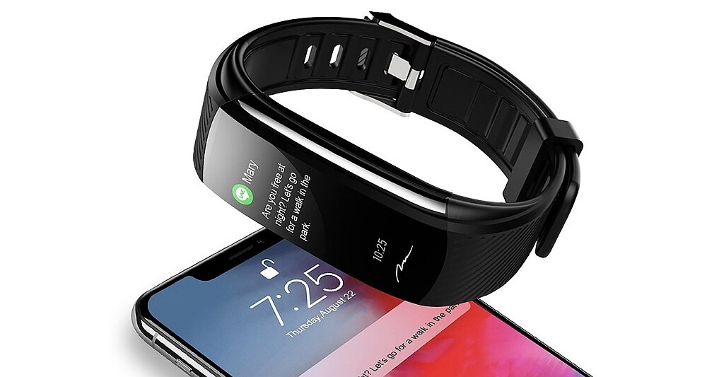 Smartband MEDIA-TECH MT866 obudowa pasek ekran czujniki sport monitoring bateria pamięć