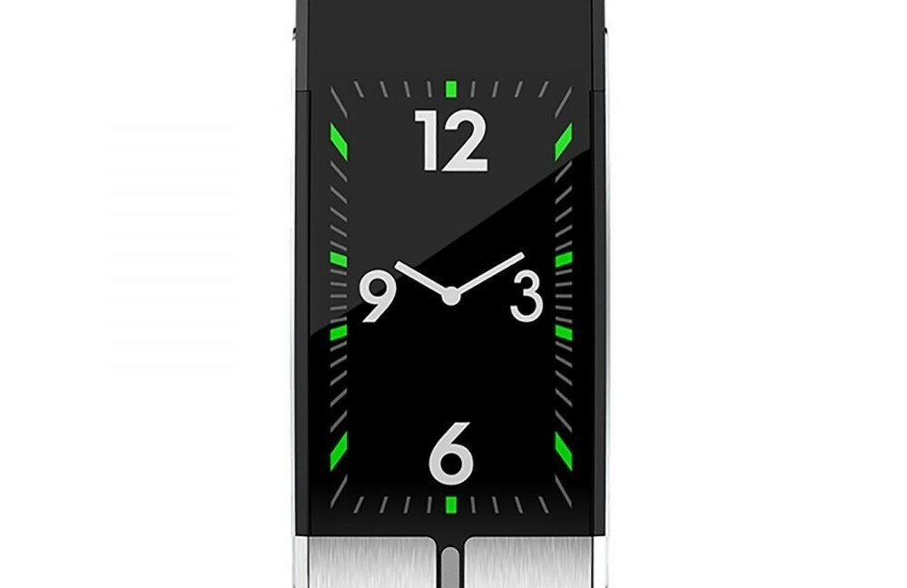 opaska MEDIA-TECH ACTIVE BAND TEMPERATURE ECG prostokątny dotykowy wyrażny wyświetlacz czytelny połączenia na smartfon wartość pulsu ilość spalonych kalorii łatwa obsługa