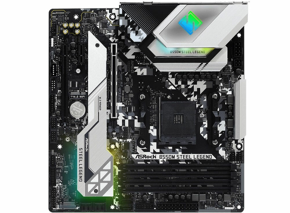 Płyta główna ASROCK B550M Steel Legend - funkcja CrossFire dzielenie generowanego obrazu pomiędzy karty graficzne