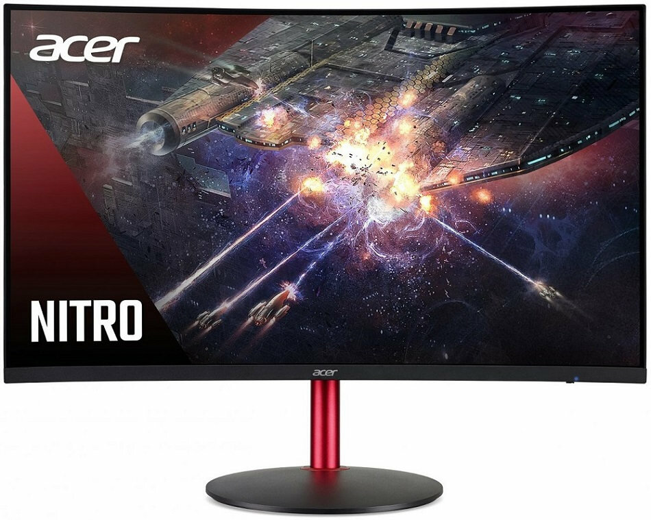 Monitor ACER Nitro XZ242QP  - wygląd ogólny curved zakrzywiony ekran