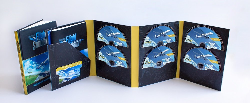 Microsoft Flight Simulator Gra PC premium deluxe okładka pudełko