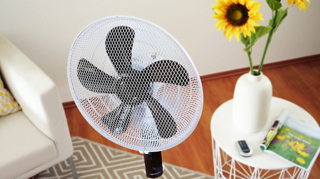 Wentylator BLAUPUNKT ASF701 Ulga w każdej temperaturze Silny podmuch powietrza trzy poziomy intensywności pracy dopasowanie potrzeby Delikatne chłodzenie praktyczne rozwiązanie intensywny nadmuch