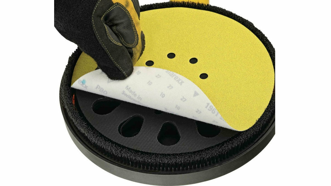 Szlifierka DEWALT DCE800N zestaw akcesoria komplet wyposazenie 3 siatki scierne o granulacji 150g
