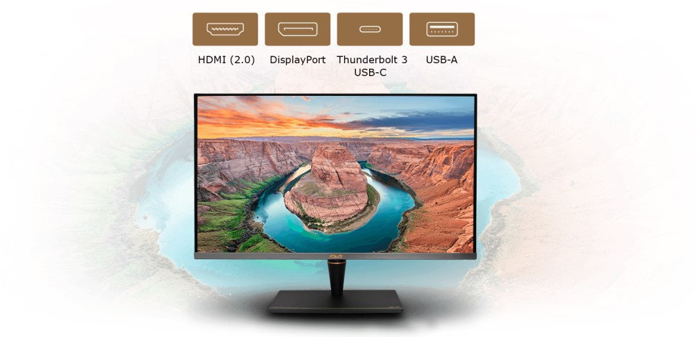 Monitor ASUS ProArt PA32UCX-PK 27 3840x2160px IPS dostepne gniazda
