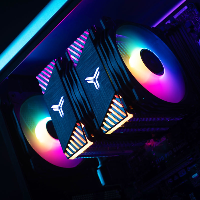 CHŁODZENIE CPU JONSBO CR-2000 GT ARGB Zamontowane w Obudowie