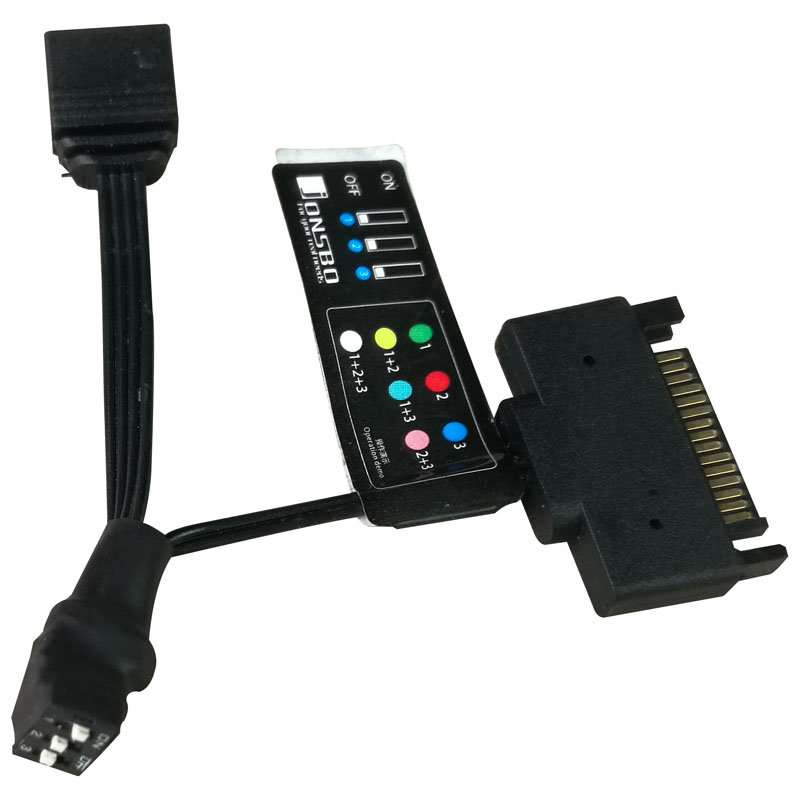 Panel RGB JONSBO LB-3 Czarny Sterowanie
