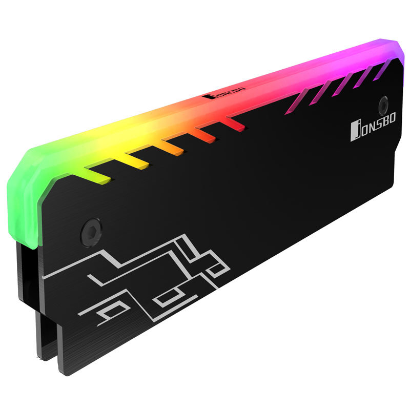 Chłodzenie RAM JONSBO NC-1 RGB Czarny Skos