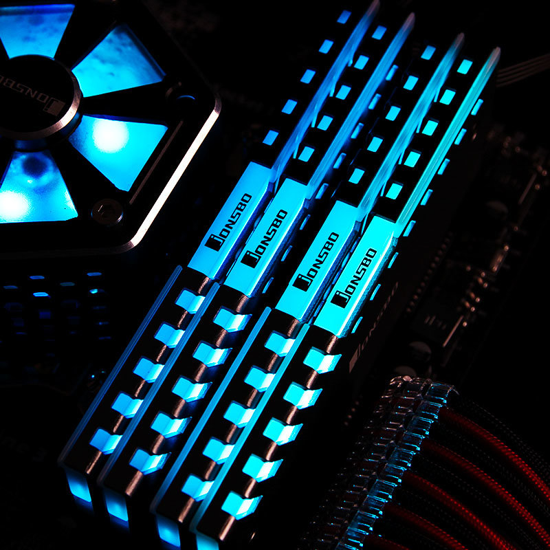 Chłodzenie RAM JONSBO NC-2 Srebrny Podświetlenie Niebieskie