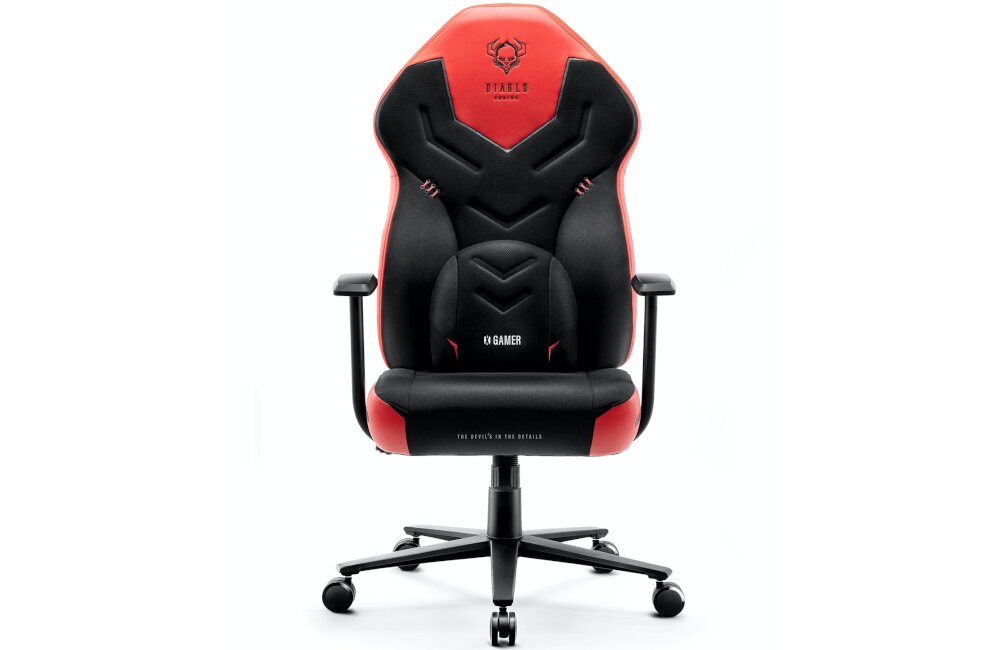 Fotel DIABLO CHAIRS X-Gamer 2.0 (L) czarno-czerwony wypełnienie pianka