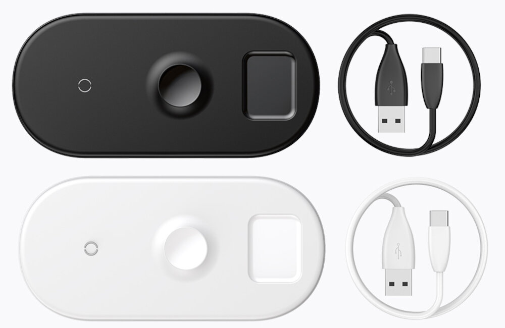 ŁADOWARKA INDUKCYJNA 3W1 BASEUS DO SMARTFONA APPLE WATCH AIRPODS 18W CZARNA przeznaczenie prosta i szybka obsługa ładowanie