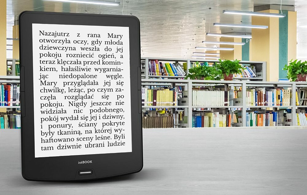 EBOOK READER INKBOOK CALYPSO łatwy w obsłudze czytnik dotykowy ekran przyciski z boku