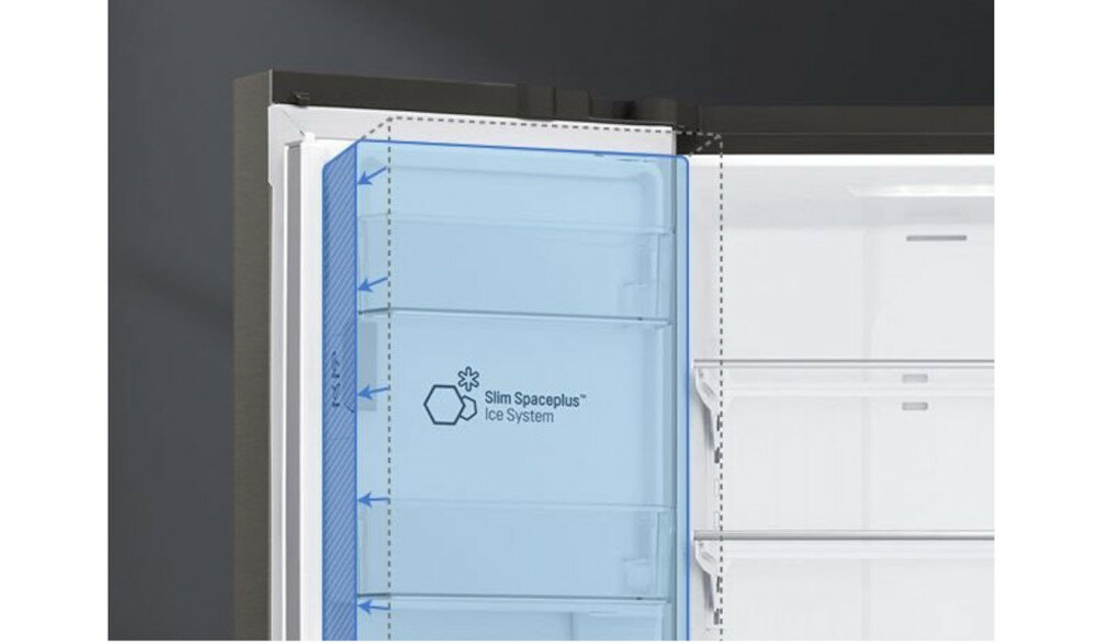 Lodówka LG GSL761SWYV Side by side Kostkarka SpacePlus™ Ice system