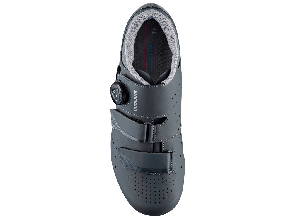 Buty rowerowe SHIMANO SH-RP400WG1 Szary rozmiar 38 anatomiczna konstrukcja lekka podeszwa z nylonu optymalna sztywnosc 6 w skali SHIMANO skuteczne przenoszenie mocy na pedaly