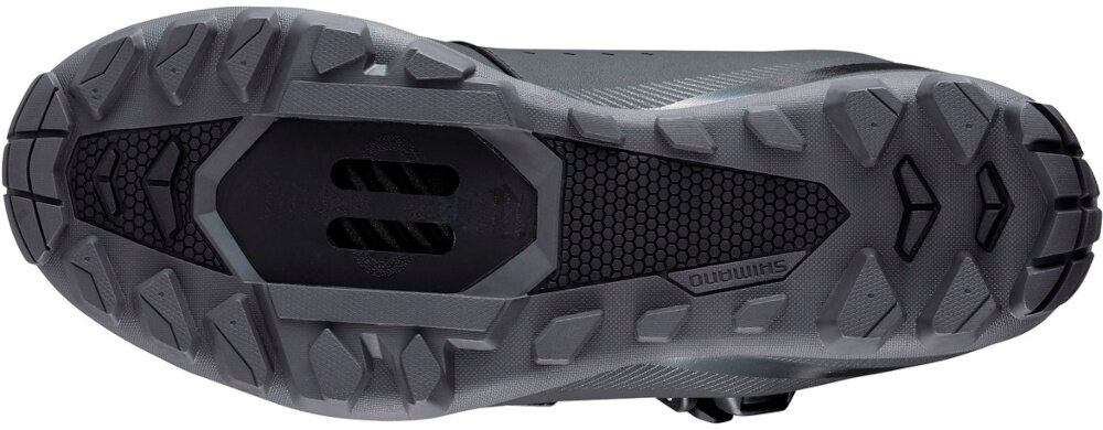 Buty rowerowe SHIMANO SH-ME301WG1 Szaro-niebieski rozmiar 37 podeszwa srodkowa czesc wzmocniona wloknem szklanym efektywne przeniesienie mocy na pedaly material wierzchni ze skory syntetycznej trwalosc wentylacja