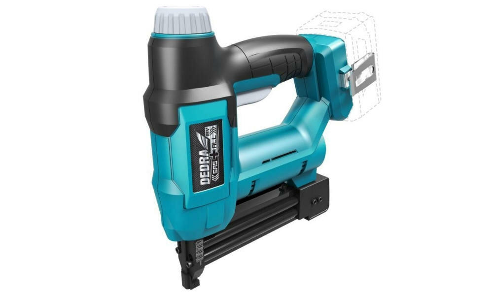 DEDRA-DED7012 zszywacz zszywki gowździe łączenie wygodny ergonomiczny dopracowana konstrukcja diody ledowe zasilanie akumulatorowe