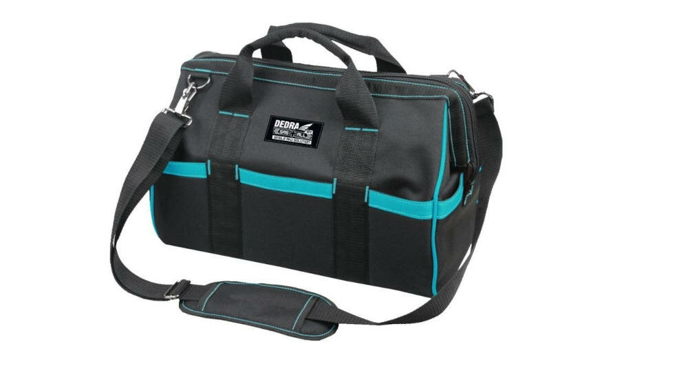 DEDRA-DED7012 torba narzędzia pojemność poliester odporność uszkodzenia ochrona transport zamek błyskawiczny pas naramienny