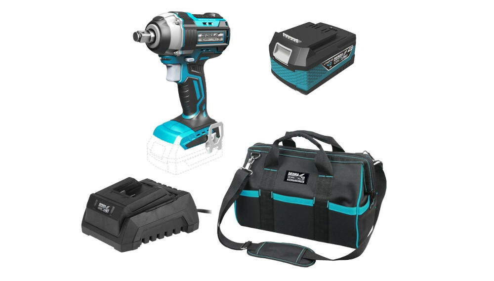 DEDRA-DED7020 zestaw urządzenie akumulator ładowarka torba instrukcja karta gwarancyjna