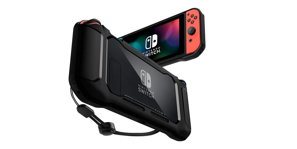 Etui SPIGEN Rugged Armor Czarny widok tył przód front