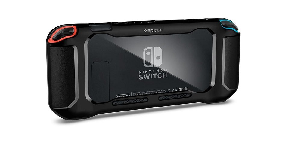 Etui SPIGEN Rugged Armor Czarny widok tył skos