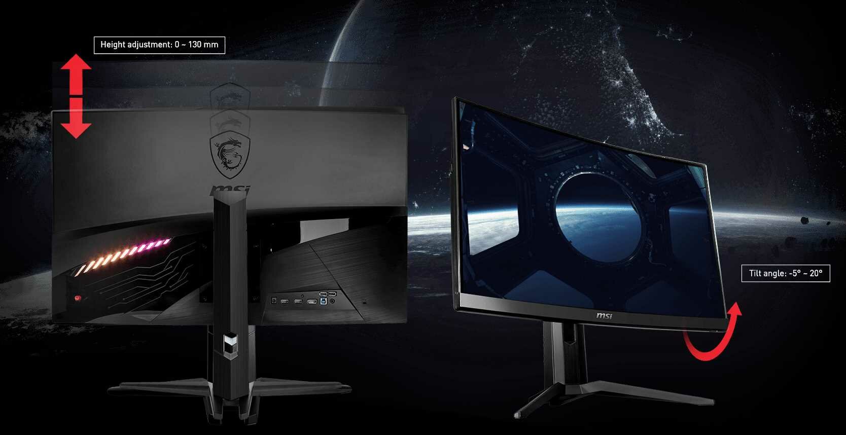 Monitor MSI Optix MAG322CQR - Ergonomiczna konstrukcja