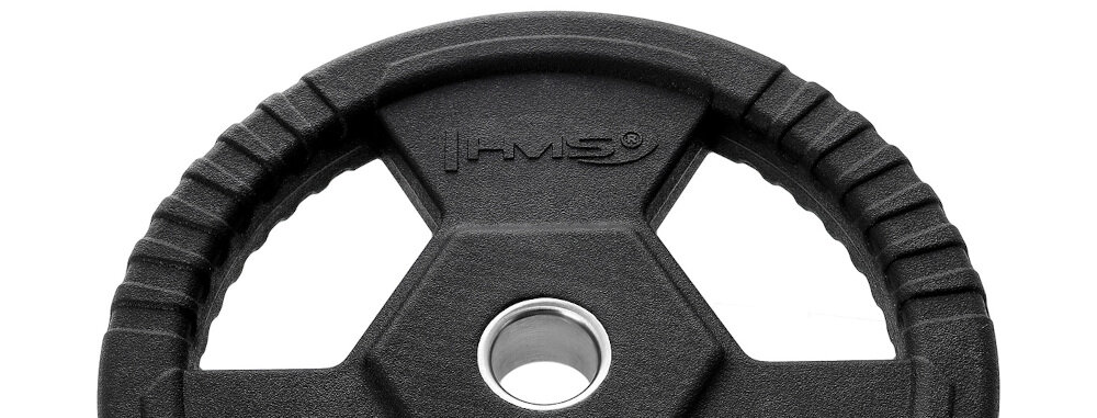 Talerz olimpijski HMS TOH25 (25 kg) perfekcja wykonania talerz TOH ergonomia jest na najwyższym możliwym poziomie trzy uchwyty
