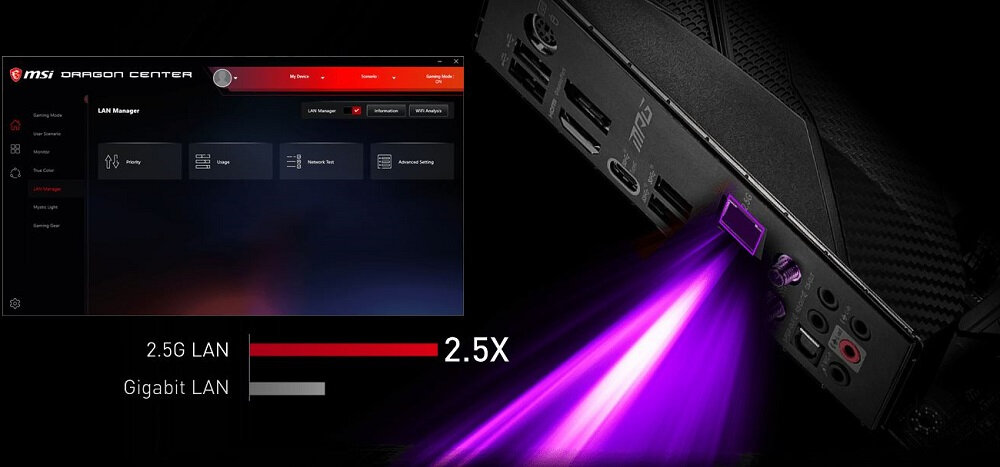 Płyta główna MSI Mpg Z490 Carbon EK X - szybki internet
