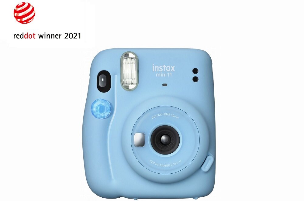Aparat FUJIFILM Instax Mini 11 zdjęcia obiektyw ekran wizjer ogniskowa przysłona migawka obudowa bateria zasilanie filmy nagrywanie rozdzielczość matryca rozmiar przekątna tryby iso montaż lampa światło przyciski sterowanie menu kontrast jasność balans bieli filtry cmos karta pliki format zapis seria