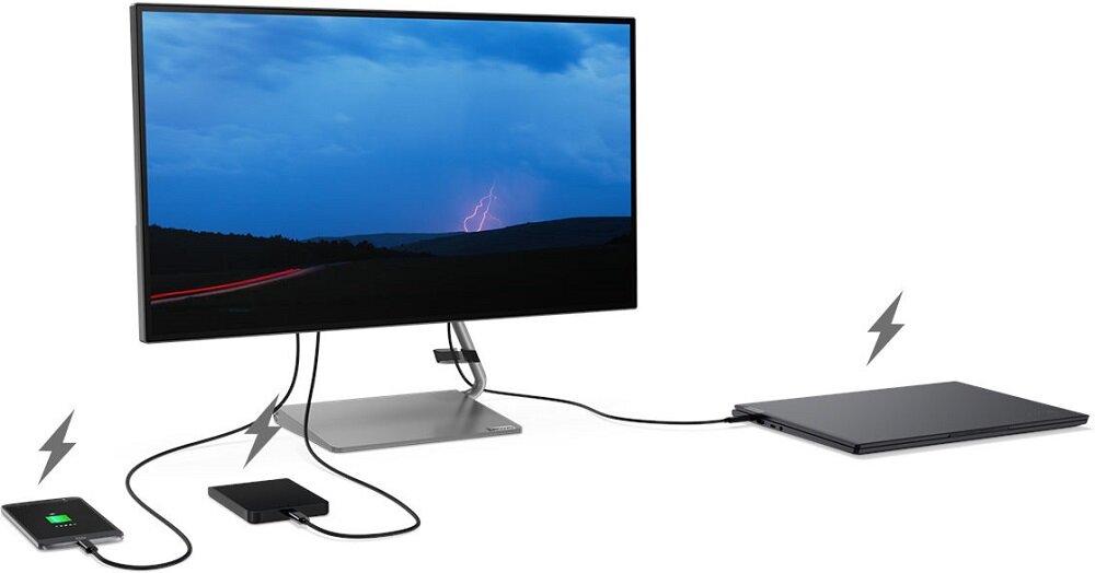 Monitor LENOVO Q27H-10 - Porty USB