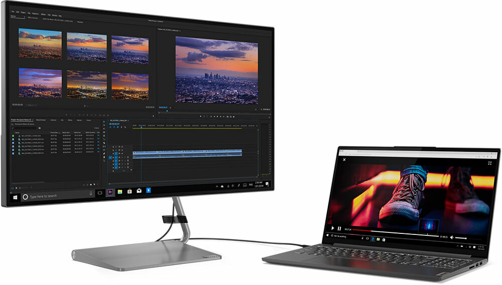 Monitor LENOVO Q27H-10 - Wydajne złącze USB-C