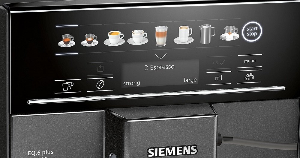 Інтуїтивно зрозумілий дисплей Espresso-SIEMENS-EQ.6-Plus-TE653M19RW