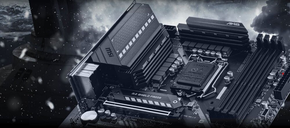 Płyta główna MSI Mag B460M Mortar - chlodzenie 