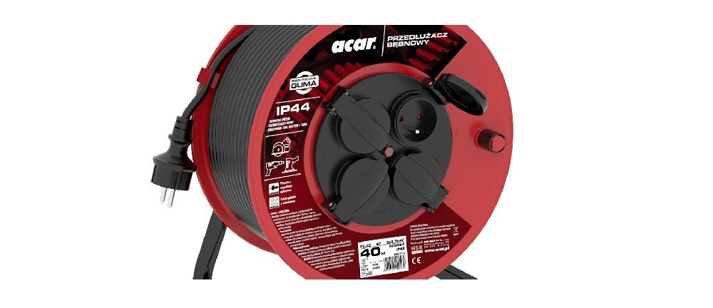 Przedłużacz ACAR M02114 (40m) gniazda IP44