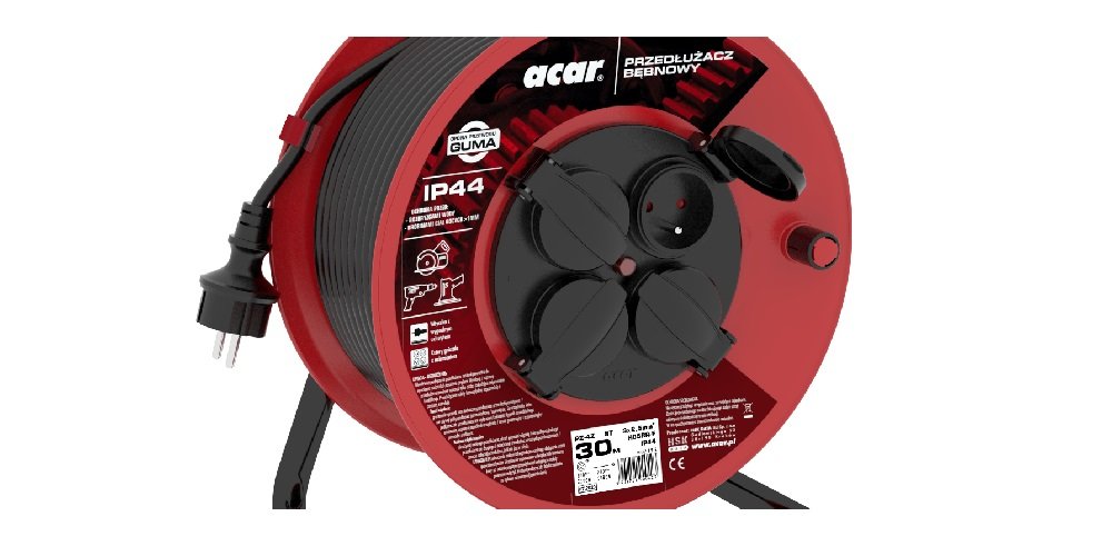 Przedłużacz ACAR M02113 (30m) gniazda IP44
