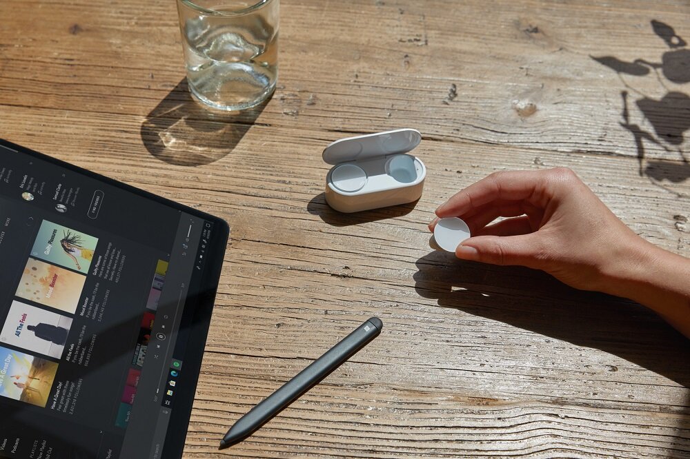 SŁUCHAWKI BLUETOOTH MICROSOFT SURFACE EARBUDS DOKANAŁOWE BIAŁE