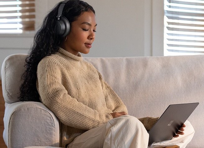 Słuchawki nauszne MICROSOFT Surface Headphones 2 Szare praca