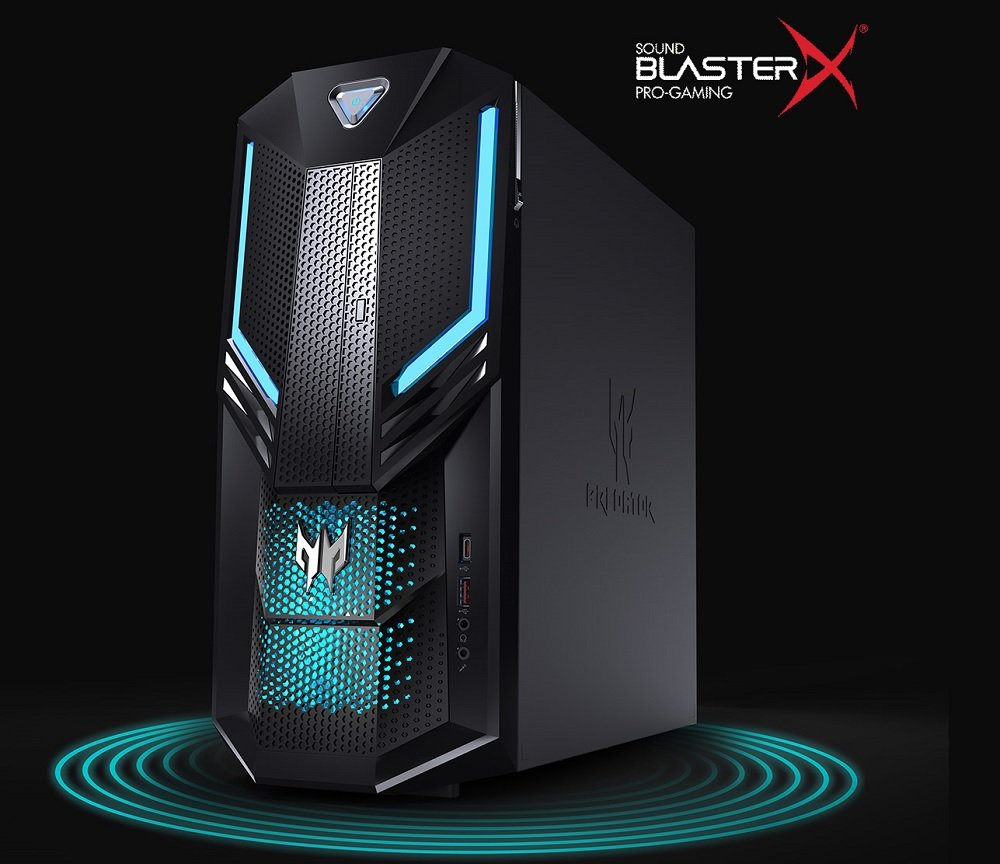 Komputer ACER Predator Orion 3000 dzwięk Sound BlasterX Gaming funkcja Automatic Room Calibration ustawienia głośników kalibracja
