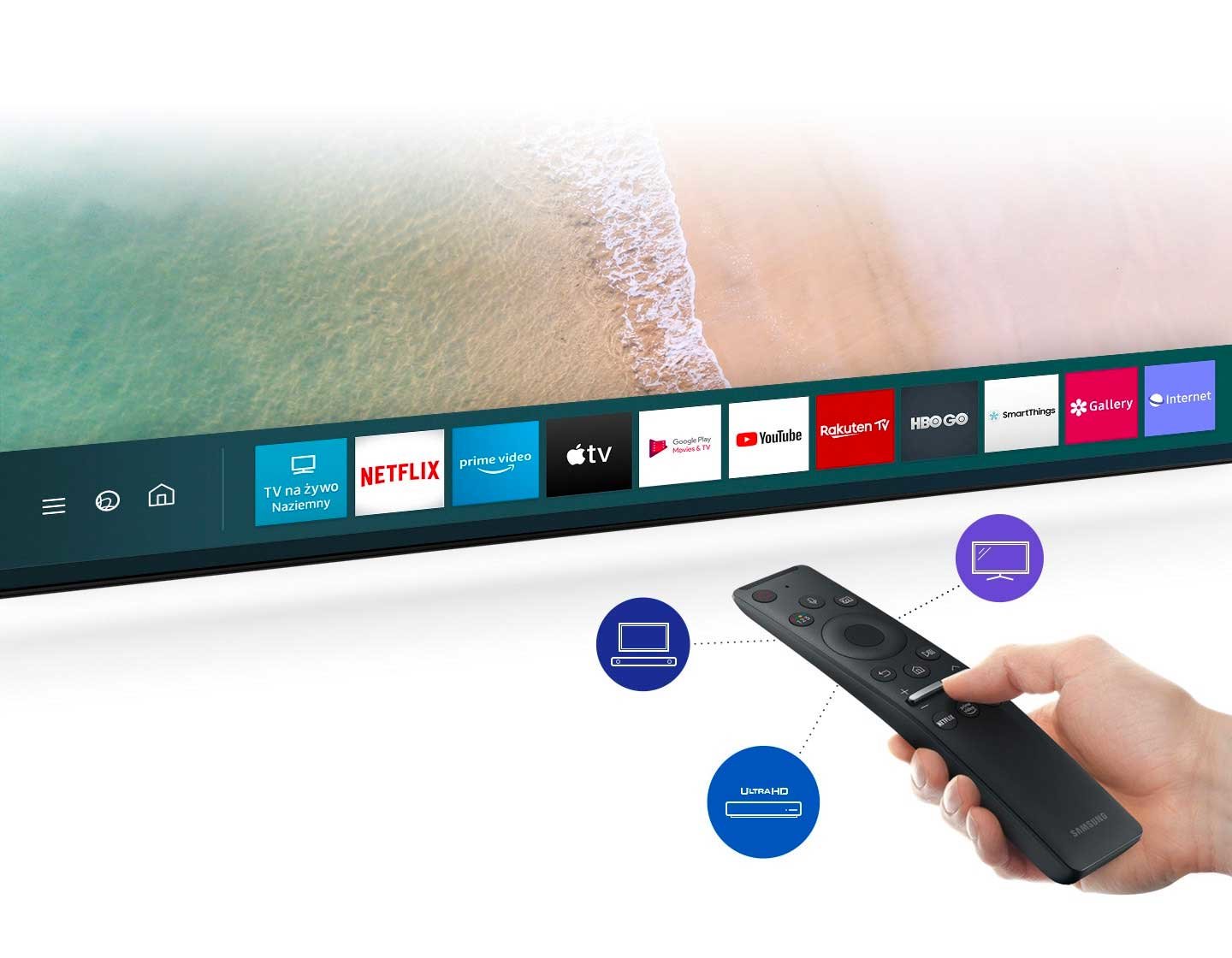 Telewizor SAMSUNG LED QE55Q80T - Pilot