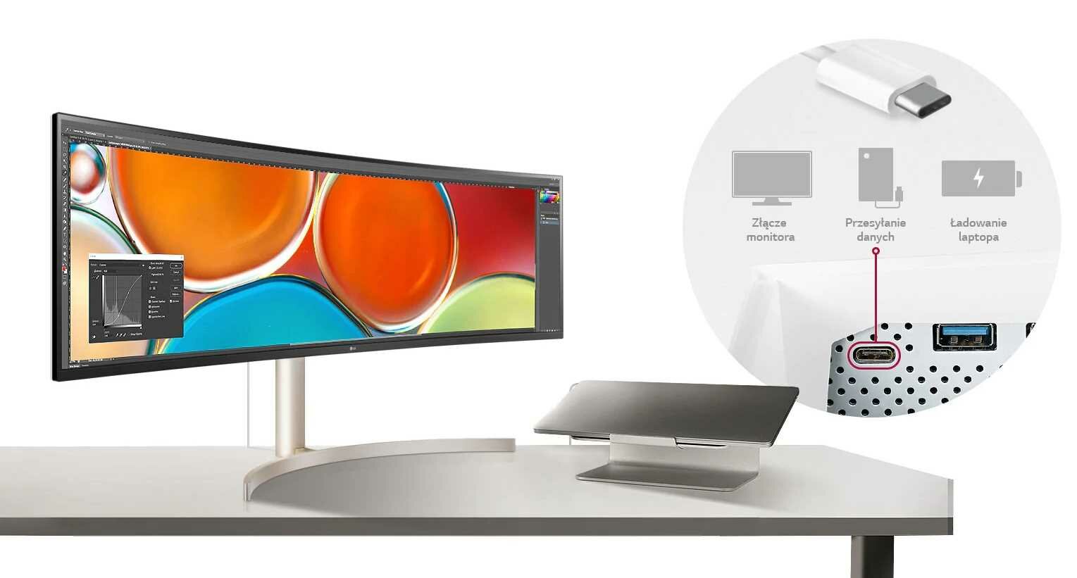 Monitor LG 49WL95C 49 5120x1440px IPS Curved - USB Type-C