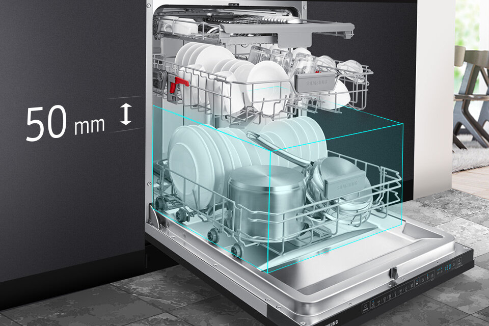 DW60R7050BB regulowane kosze