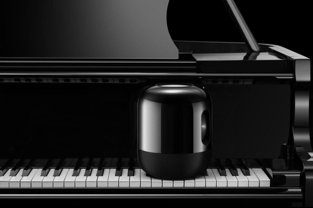 Głośnik mobilny HUAWEI Sound X Czarny bok czujniki gesty