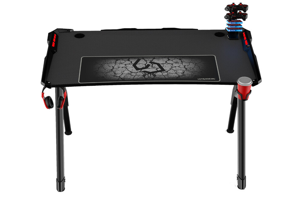 Biurko ULTRADESK Invader uchwyty stojak napoje pady