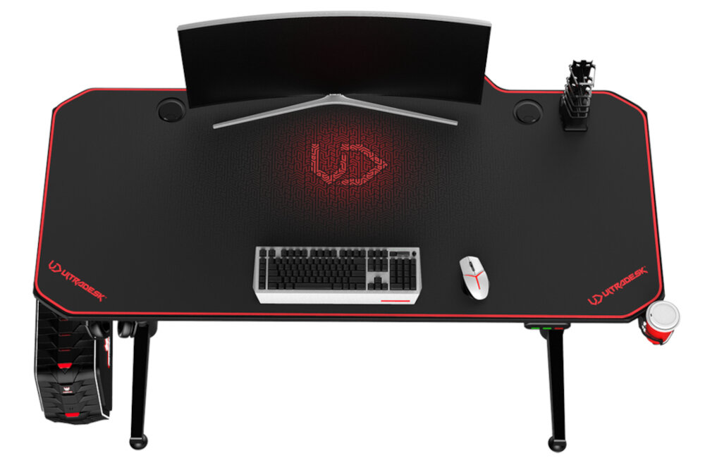 Biurko ULTRADESK Level uchwyty na napój słuchawki pady