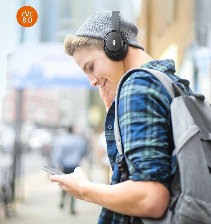 Słuchawki nauszne TAOTRONICS TT-BH085 Czarny - Bateria