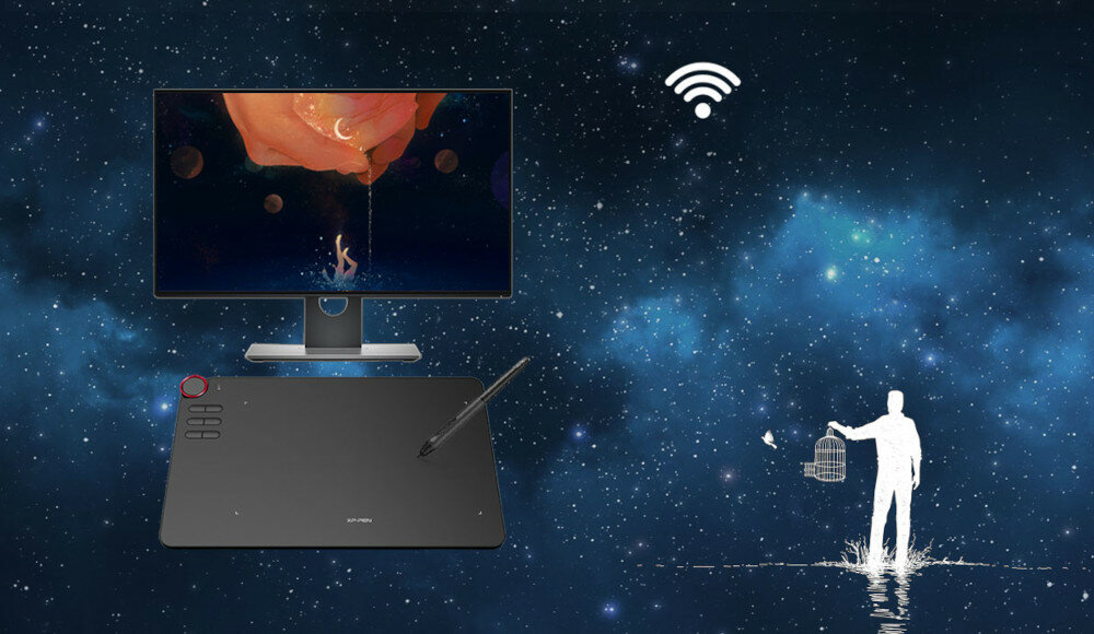 Tablet graficzny XP-PEN Deco 03 piorko podstawka na piorko wygoda