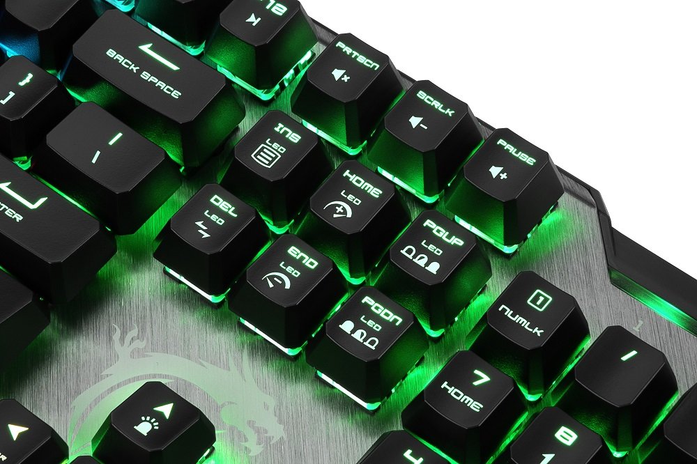Klawiatura MSI Vigor GK50 Elite Box Przyciski Del End