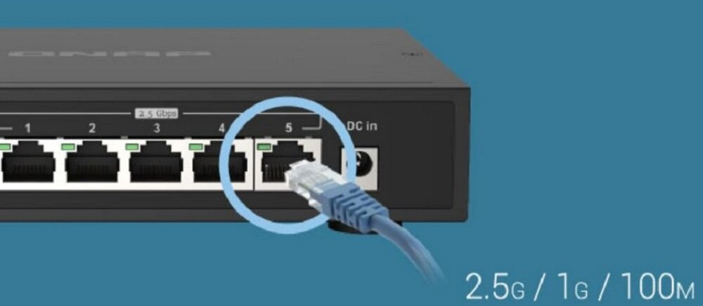 Switch QNAP QSW-1105-5T - zlacza